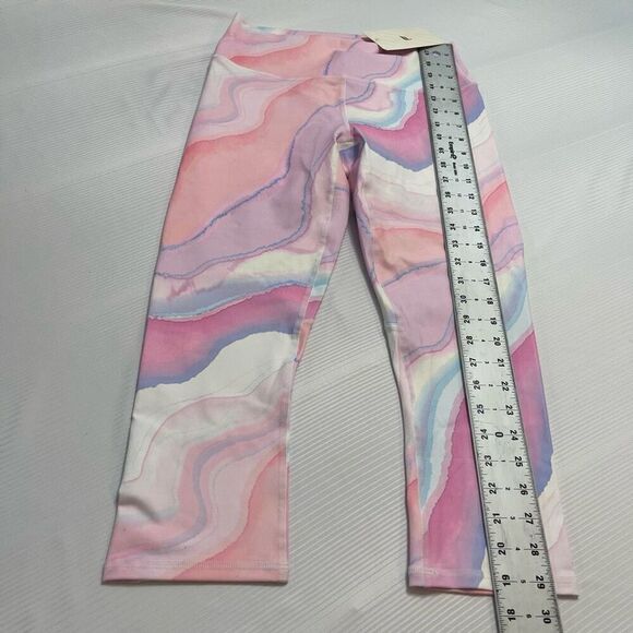 NWT Fabletics High Waisted Ombré Printed Powerhold Crop Leggings Size Medium New - Picture 3 of 9